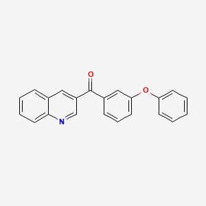 molecular formula C22H15NO2 B6337594 4-(3-Phenoxybenzoyl)quinoline;  97% CAS No. 1187166-09-1