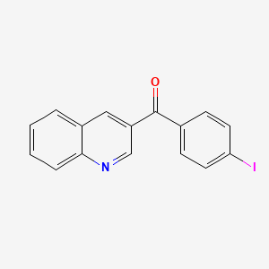 molecular formula C16H10INO B6337623 4-(4-Iodobenzoyl)quinoline;  97% CAS No. 1187167-01-6