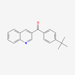molecular formula C20H19NO B6337627 (4-(tert-Butyl)phenyl)(quinolin-3-yl)methanone CAS No. 1187169-10-3