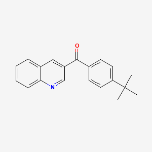 molecular formula C20H19NO B6337627 4-(4-tert-Butylbenzoyl)quinoline;  97% CAS No. 1187169-10-3