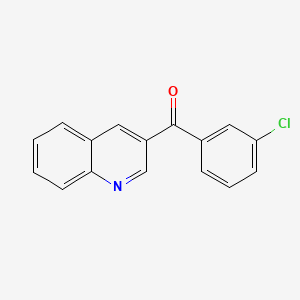 molecular formula C16H10ClNO B6337652 (3-Chlorophenyl)(quinolin-3-yl)methanone CAS No. 1178743-28-6