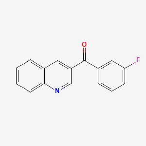 molecular formula C16H10FNO B6337658 (3-Fluorophenyl)(quinolin-3-yl)methanone CAS No. 1178138-96-9