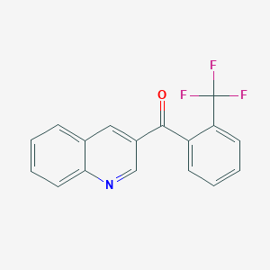 B6337660 4-(2-Trifluoromethylbenzoyl)quinoline;  97% CAS No. 1187165-86-1