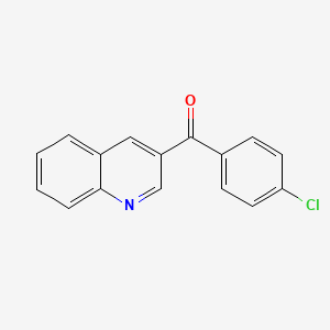 molecular formula C16H10ClNO B6337661 (4-Chlorophenyl)(quinolin-3-yl)methanone CAS No. 1184592-10-6