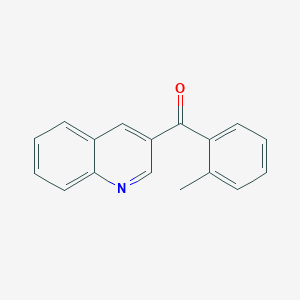 molecular formula C17H13NO B6337673 4-(2-Methylbenzoyl)quinoline;  97% CAS No. 855633-82-8
