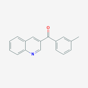 molecular formula C17H13NO B6337679 Quinolin-3-yl(m-tolyl)methanone CAS No. 1183051-90-2