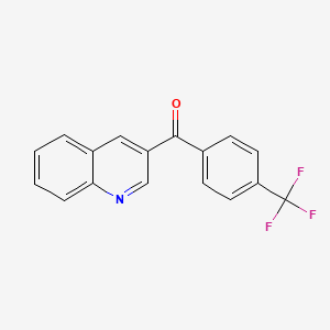 molecular formula C17H10F3NO B6337682 Quinolin-3-yl(4-(trifluoromethyl)phenyl)methanone CAS No. 1187167-58-3