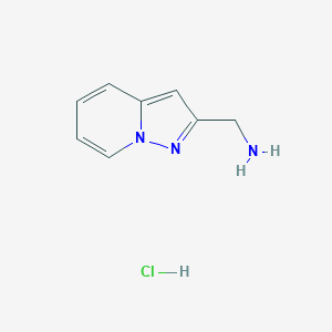 molecular formula C8H10ClN3 B6337908 Pyrazolo[1,5-A]pyridin-2-ylmethanamine hydrochloride CAS No. 1187931-45-8