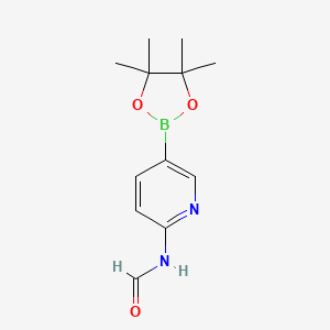 molecular formula C12H17BN2O3 B6338080 N-(5-(4,4,5,5-TETRAMETHYL-1,3,2-DIOXABOROLAN-2-YL)PYRIDIN-2-YL)FORMAMIDE CAS No. 1430400-93-3