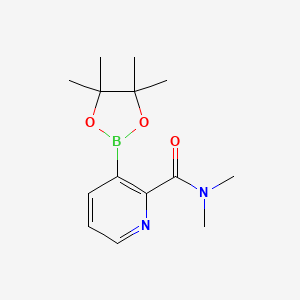molecular formula C14H21BN2O3 B6338182 N,N-DIMETHYL-3-(4,4,5,5-TETRAMETHYL-1,3,2-DIOXABOROLAN-2-YL)PICOLINAMIDE CAS No. 2096335-25-8