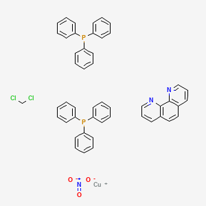 molecular formula C49H40Cl2CuN3O3P2 B6338413 copper(1+);dichloromethane;1,10-phenanthroline;triphenylphosphane;nitrate CAS No. 33989-10-5