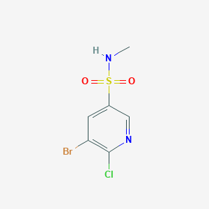 molecular formula C6H6BrClN2O2S B6338441 5-bromo-6-chloro-N-methylpyridine-3-sulfonamide CAS No. 622814-92-0