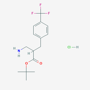 molecular formula C15H21ClF3NO2 B6338870 tert-Butyl 3-amino-2-(4-(trifluoromethyl)benzyl)propanoate hydrochloride CAS No. 1159823-65-0