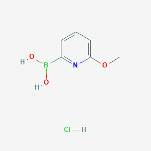 molecular formula C6H9BClNO3 B6338908 2-Methoxypyridine-6-boronic acid hydrochloride CAS No. 1632370-89-8