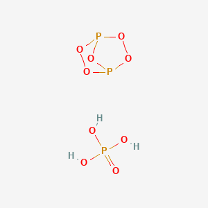 molecular formula H3O9P3 B6338930 2,3,5,6,7-pentaoxa-1,4-diphosphabicyclo[2.2.1]heptane;phosphoric acid CAS No. 8017-16-1