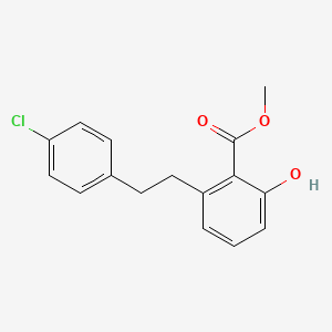 molecular formula C16H15ClO3 B6339086 Methyl 2-[2-(4-chlorophenyl)ethyl]-6-hydroxybenzoate CAS No. 1171924-95-0