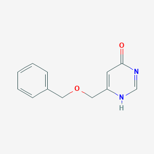 molecular formula C12H12N2O2 B063394 6-Benzyloxymethyl-4-hydroxypyrimidine CAS No. 188177-37-9
