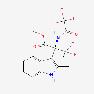 molecular formula C15H12F6N2O3 B6339452 METHYL 3,3,3-TRIFLUORO-2-(2-METHYL-1H-INDOL-3-YL)-N-(TRIFLUOROACETYL)ALANINATE CAS No. 126954-06-1