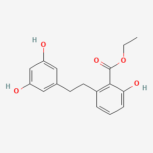 molecular formula C17H18O5 B6339538 ethyl 2-[2-(3,5-dihydroxyphenyl)ethyl]-6-hydroxybenzoate CAS No. 365542-26-3