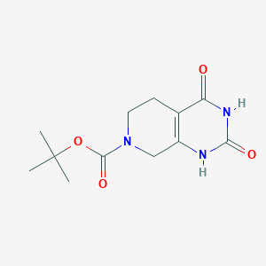 molecular formula C12H17N3O4 B6339842 tert-Butyl 2,4-dioxo-2,3,4,5,6,8-hexahydropyrido[3,4-d]pyrimidine-7(1H)-carboxylate CAS No. 1936245-20-3
