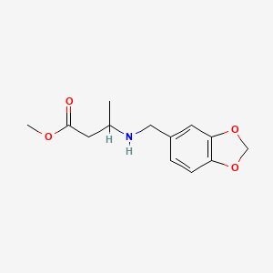 molecular formula C13H17NO4 B6340202 methyl 3-{[(2H-1,3-benzodioxol-5-yl)methyl]amino}butanoate CAS No. 1221341-72-5