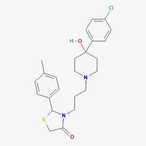 molecular formula C24H29ClN2O2S B063403 3-(3-(4-(4-Chlorophenyl)-4-hydroxy-1-piperidinyl)propyl)-2-(4-methylphenyl)-4-thiazolidinone CAS No. 182188-92-7