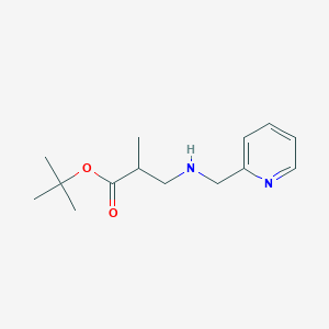 molecular formula C14H22N2O2 B6340367 tert-butyl 2-methyl-3-{[(pyridin-2-yl)methyl]amino}propanoate CAS No. 1221341-44-1