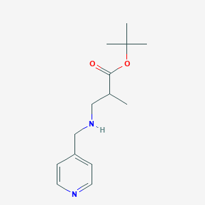 molecular formula C14H22N2O2 B6340385 tert-butyl 2-methyl-3-{[(pyridin-4-yl)methyl]amino}propanoate CAS No. 1221341-40-7