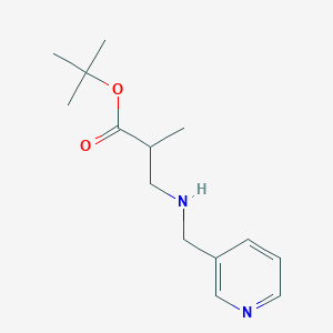 molecular formula C14H22N2O2 B6340394 Tert-butyl 2-methyl-3-{[(pyridin-3-yl)methyl]amino}propanoate CAS No. 1221341-68-9