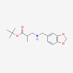 molecular formula C16H23NO4 B6340409 tert-butyl 3-{[(2H-1,3-benzodioxol-5-yl)methyl]amino}-2-methylpropanoate CAS No. 1221341-64-5