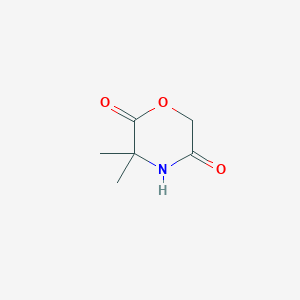 molecular formula C6H9NO3 B063407 3,3-Dimethylmorpholine-2,5-dione CAS No. 184002-65-1