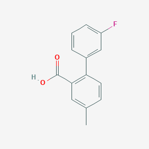 molecular formula C14H11FO2 B6340757 2-(3-Fluorophenyl)-5-methylbenzoic acid CAS No. 1214357-36-4