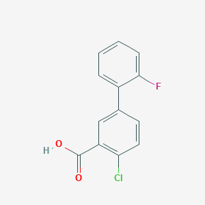 molecular formula C13H8ClFO2 B6340791 2-Chloro-5-(2-fluorophenyl)benzoic acid CAS No. 1214327-03-3