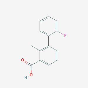 molecular formula C14H11FO2 B6340795 3-(2-Fluorophenyl)-2-methylbenzoic acid CAS No. 1214363-15-1