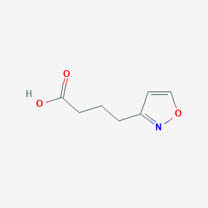 molecular formula C7H9NO3 B063409 4-(1,2-Oxazol-3-yl)butanoic acid CAS No. 170648-43-8