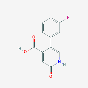 molecular formula C12H8FNO3 B6340956 5-(3-Fluorophenyl)-2-hydroxyisonicotinic acid CAS No. 1214346-68-5