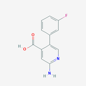 molecular formula C12H9FN2O2 B6340959 2-Amino-5-(3-fluorophenyl)pyridine-4-carboxylic acid CAS No. 1214334-07-2