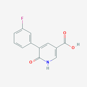molecular formula C12H8FNO3 B6340960 5-(3-Fluorophenyl)-6-hydroxynicotinic acid CAS No. 1214330-23-0