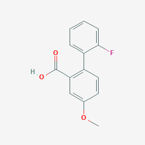 molecular formula C14H11FO3 B6341033 2-(2-Fluorophenyl)-5-methoxybenzoic acid CAS No. 1214364-05-2