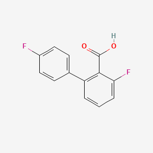 molecular formula C13H8F2O2 B6341122 2-(4-FLUOROPHENYL)-6-FLUOROBENZOIC ACID CAS No. 1214340-15-4