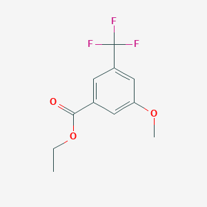 molecular formula C11H11F3O3 B6341186 Ethyl 3-methoxy-5-(trifluoromethyl)benzoate CAS No. 1214329-30-2