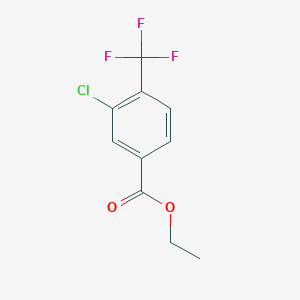 molecular formula C10H8ClF3O2 B6341241 Ethyl 3-chloro-4-(trifluoromethyl)benzoate CAS No. 1214362-90-9