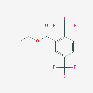 molecular formula C11H8F6O2 B6341267 Ethyl 2,5-bis(trifluoromethyl)benzoate CAS No. 773136-40-6