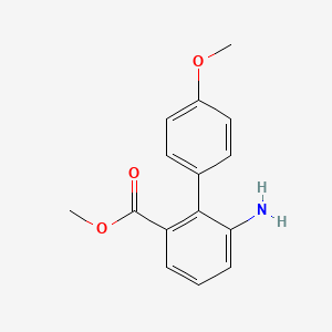 molecular formula C15H15NO3 B6341458 Methyl 6-amino-4'-methoxy-[1,1'-biphenyl]-2-carboxylate CAS No. 1198278-12-4