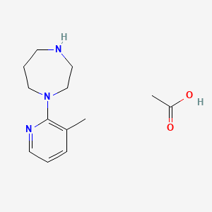 molecular formula C13H21N3O2 B6341474 1-(3-methylpyridin-2-yl)-1,4-diazepane; acetic acid CAS No. 1177302-29-2
