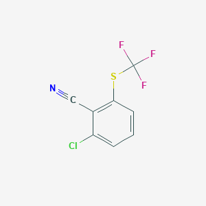 molecular formula C8H3ClF3NS B6341520 2-Chloro-6-(trifluoromethylthio)benzonitrile CAS No. 1159512-54-5