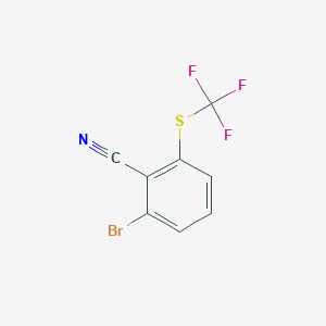 molecular formula C8H3BrF3NS B6341531 2-Bromo-6-(trifluoromethylthio)benzonitrile CAS No. 1159512-53-4