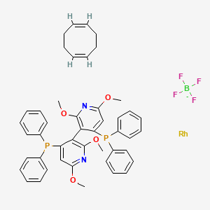 B6341551 (S)-(-)-2,2',6,6'-Tetramethoxy-4,4'-bis(diphenylphosphino)-3,3'-bipyridine(1,5-cyclooctadiene)rhodium(I) BF4, 97% CAS No. 1174131-02-2