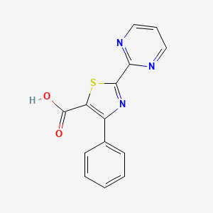 molecular formula C14H9N3O2S B6341570 4-Phenyl-2-(2-pyrimidyl)thiazole-5-carboxylic acid CAS No. 1539821-77-6
