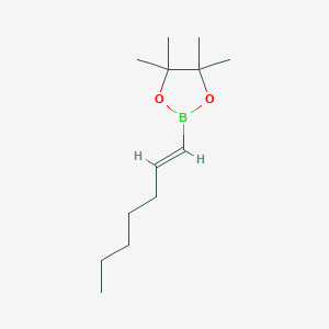 molecular formula C13H25BO2 B063416 trans-1-Heptenylboronic acid pinacol ester CAS No. 169339-75-7